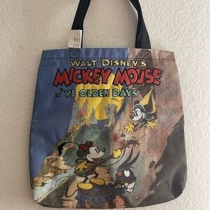 Disney Mickey Mouse 'Ye Olden Days' Multicolor Canvas Tote